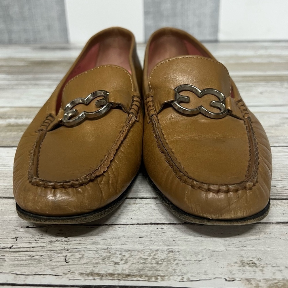 Escada Tan Leather Loafers - Picture 7 of 14